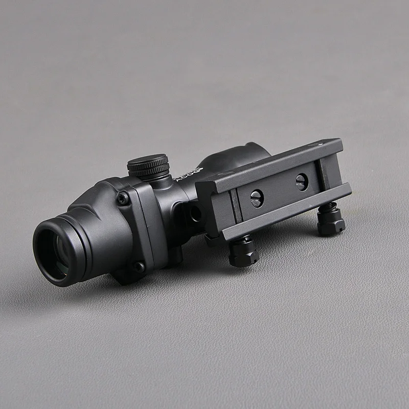ACOG 4X32 охотничий прицел из настоящего волокна оптика Зеленая красная точка с подсветкой BDC Сетка тактический оптический прицел