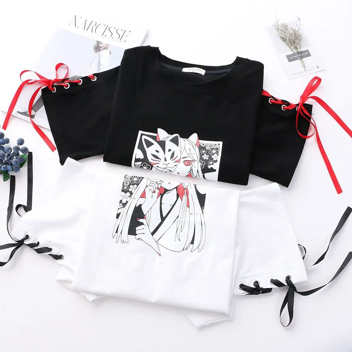 Neploe, летние топы, корейский стиль, Harajuku, футболка, короткий рукав, Женские повседневные футболки, японский принт, уличная одежда, готический, белый, черный, футболки