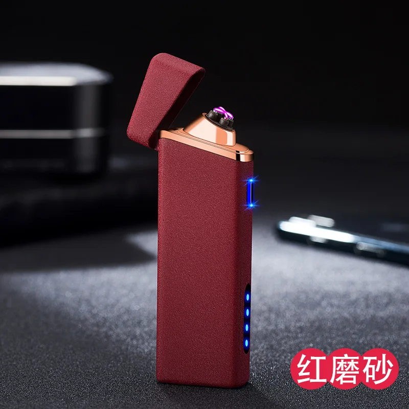 Electric USB Lighter Отпечаток пальца курительная электрическая зажигалка с гнездом usb двойная дуга плазма перезаряжаемая металлическая сигаретная Зажигалка сигара 2 дуги Зажигалка труба свеча - Color Name: Electric USB Lighter