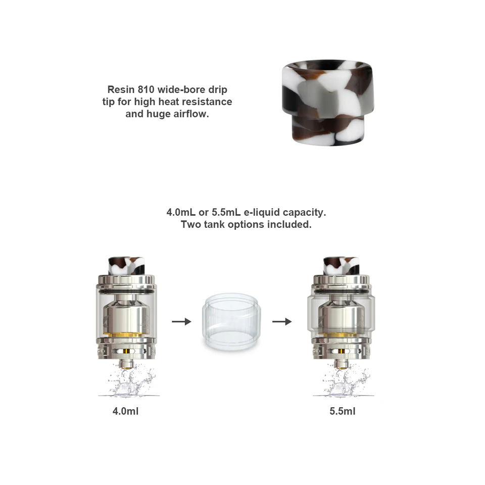Оригинальный испаритель Ehpro billow X RTA Бак 4 мл 5 Смола 810 дрип тип нижний вверх поток