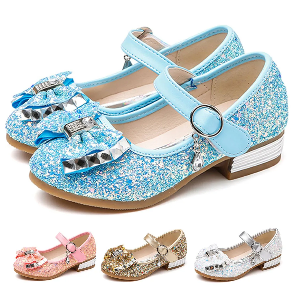 Детские сандалии принцессы детская обувь для маленьких девочек с блестящими