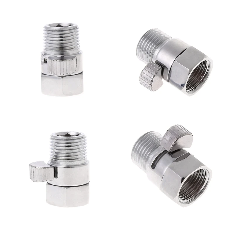 

Full Brass G1/2" Flow Quick Control Shut-OFF Valve For Shower Head Hand Water Saver Drop Ship