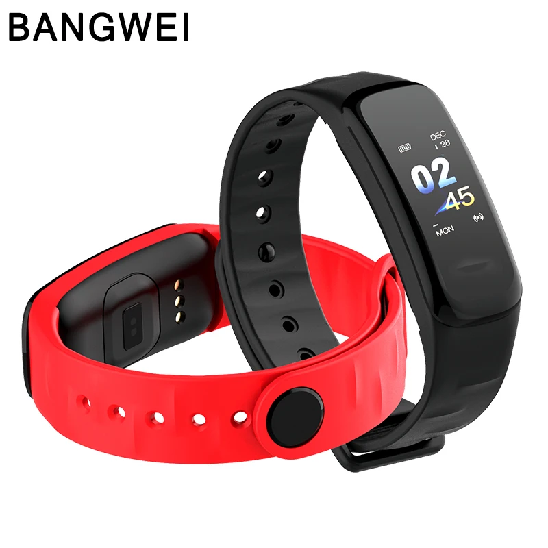 2019 BANGWEI спортивные Смарт-часы для мужчин и женщин светодиодный цветной
