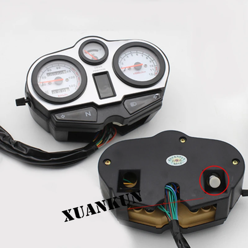 XUANKUN Motorcycle Odometer Instrument 125K Meter Assembly HJ125-A/R Tachometer | Автомобили и мотоциклы