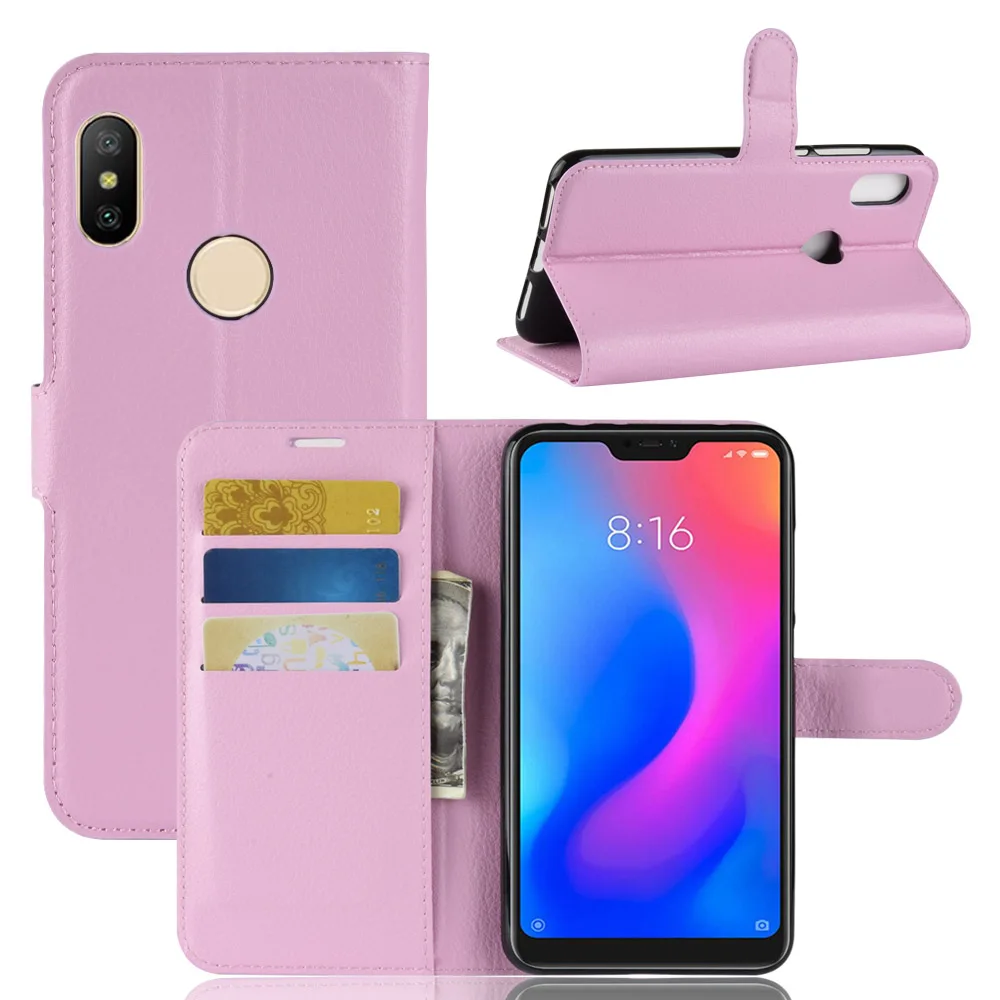 Флип-чехол для телефона из искусственной кожи Xiaomi Redmi Note 6 Pro с двумя камерами |