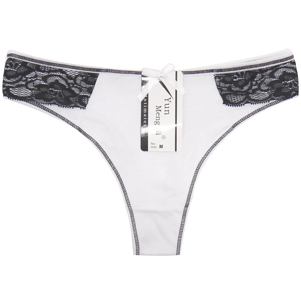 12 шт./упаковка женские хлопковые трусики стринги с Т образной спинкой|panties
