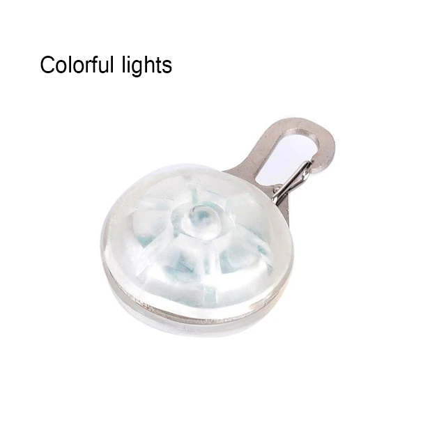 Colorful lights Ночной светодиодный фонарик для домашних животных, ошейник для кошек и собак, светящаяся подвеска, ожерелье для домашних животных, светящийся Яркий светящийся ошейник в темноте - Цвет: Colorful lights