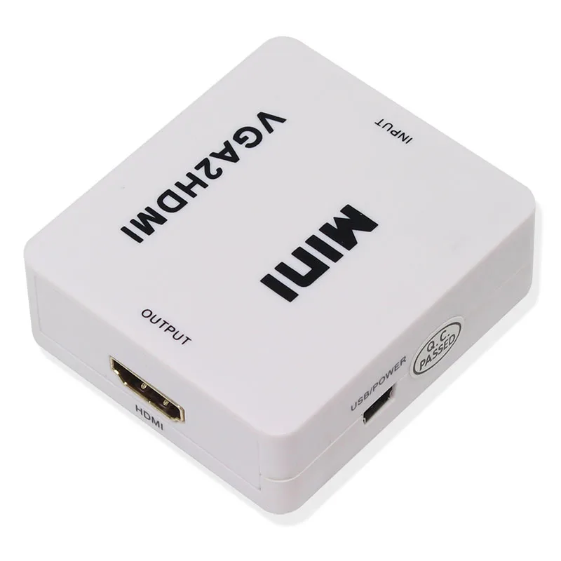 Мини преобразователь из VGA в HDMI поддержка 720p 1080p VGA2HDMI с аудио для ПК ноутбука HDTV