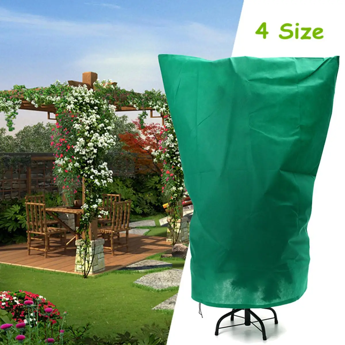 

4 Size Non-woven Fabrics Plant Protection Bags Winter Plants Cover Garden Tool Plant Cover Bag Anti-Insect Organic Net Frost