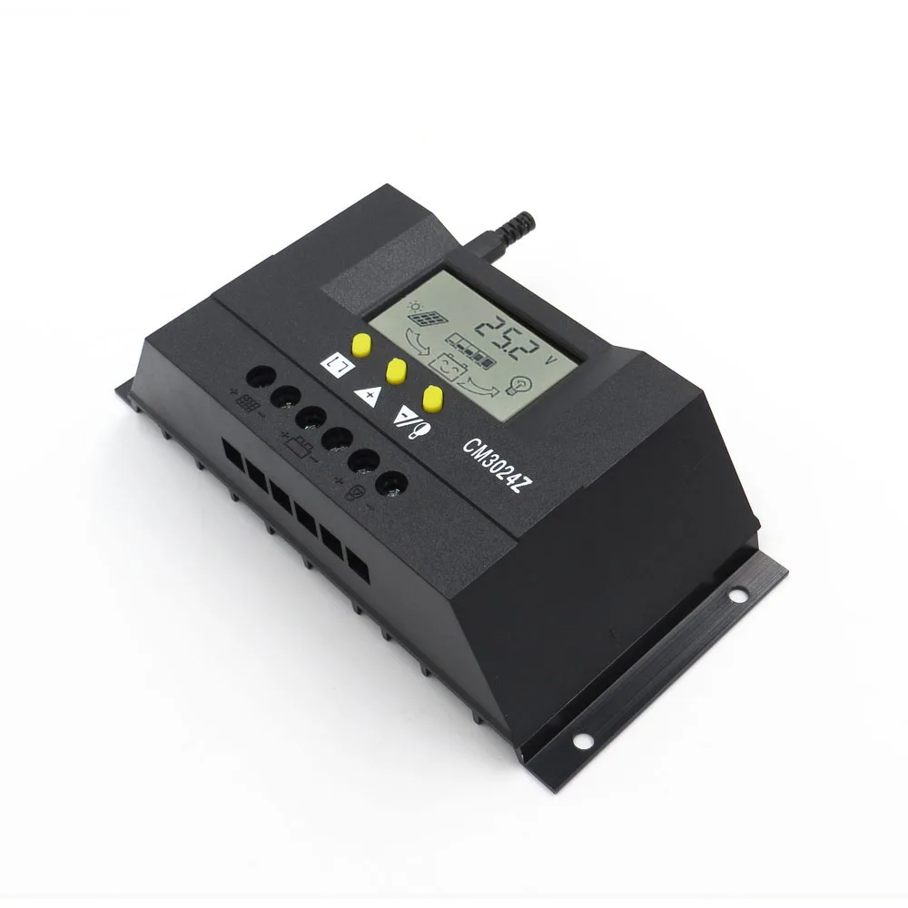 30A PWM 12 V 24 контроллер зарядки панели солнечных батарей регуляторы напряжения