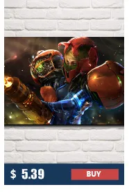 FOOCAME Metroid CGI аниме Samus Aran видео игры Искусство Шелковый плакат печатает украшение дома картина 11x20 16x29 20x36 дюймов