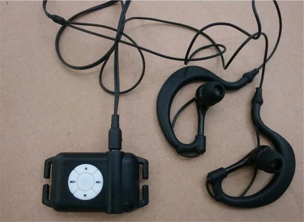Спортивного плавания MP3 Дайвинг IPX8 Водонепроницаемый MP3 плеер с наушниками FM mp3for серфинг носить Тип наушники клип
