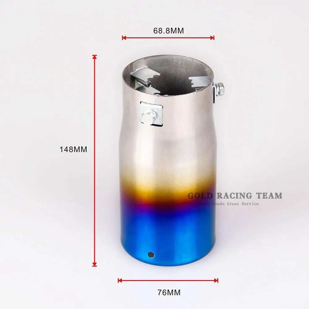 Бесплатная доставка Neo хромированная Автомобильная круглая выхлопная труба из