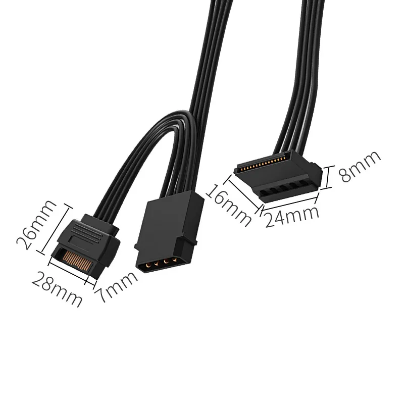 Кабель питания ORICO One Three 15 Pin или 4 + DIY SATA кабель для нескольких жестких дисков (DC415P