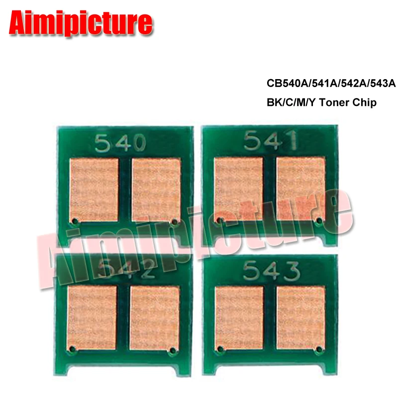 4 шт. 540A CB540A 541A 542A 543A для HP Color CM1312 CM1210 CP1215 CP1518 CP1517 CP1519 картридж принтера чип|toner cartridge