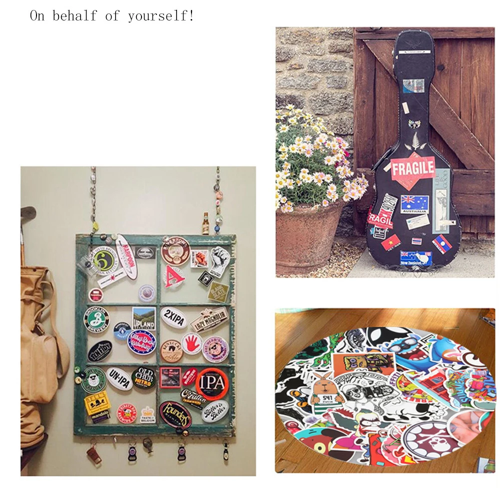 100 шт Граффити стикер смешанный Мультфильм крутые забавные наклейки для багажа