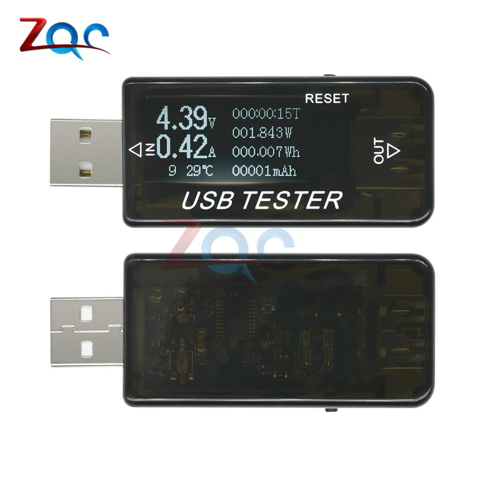 8 в 1 QC2.0 QC3.0 DC 4-30 в Электрический банк питания USB Емкость тестер напряжения измеритель тока монитор цифровой вольтметр Амперметр