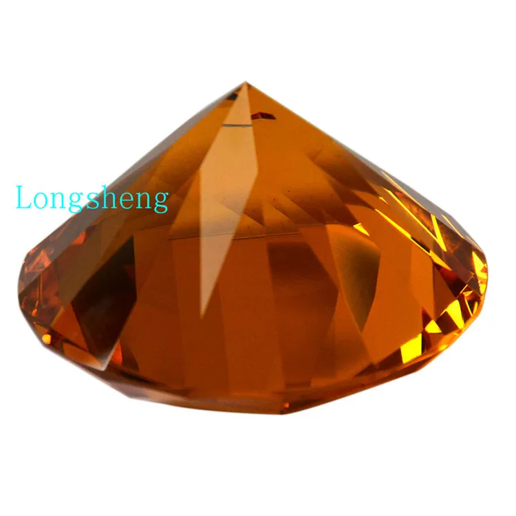 60 мм янтарный цвет Хрустальный бриллиант пресс папье украшения для дома