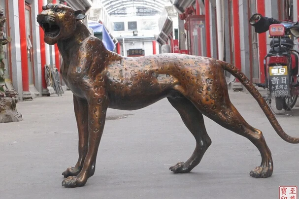 006091 огромная Африка Гепард красная бронзовая скульптура свирепый Плотоядный