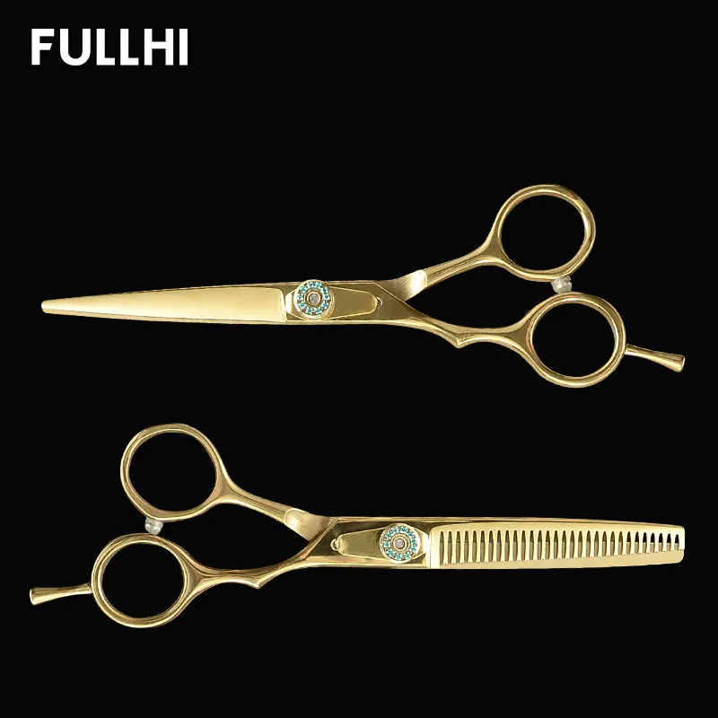 Профессиональные Парикмахерские ножницы набор золотых ножниц для стрижки волос
