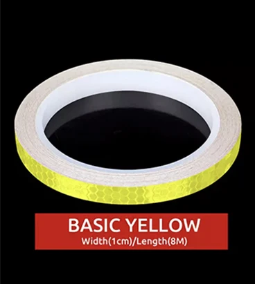 Yellow Sticker Велосипедная наклейка s отличительные светоотражающие наклейки полоса Велосипед отражательная клеящаяся лента отражатель Велосипедное колесо велосипед аксессуары для велосипеда - Цвет: Yellow Sticker