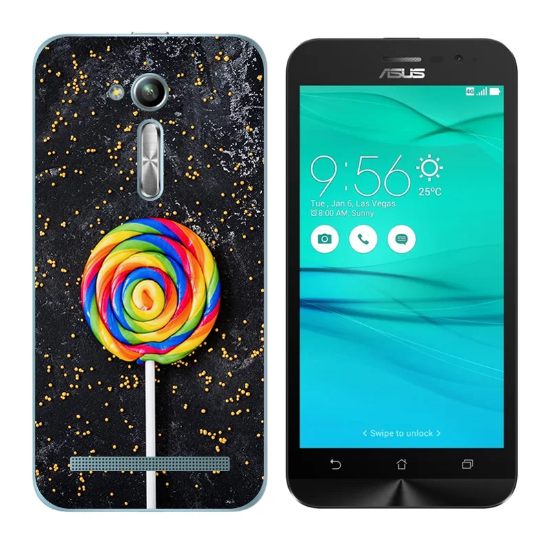for Asus Zenfone Go ZB500KL ZB500KG Soft Case zenfone Silicon Cover Botanic Printing ZB500kl |