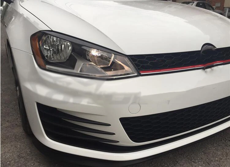 100% задний углеродного волокна фары Брови Веки для Volkswagen VW Golf 7 MK7 GTI 2014-2016 передние
