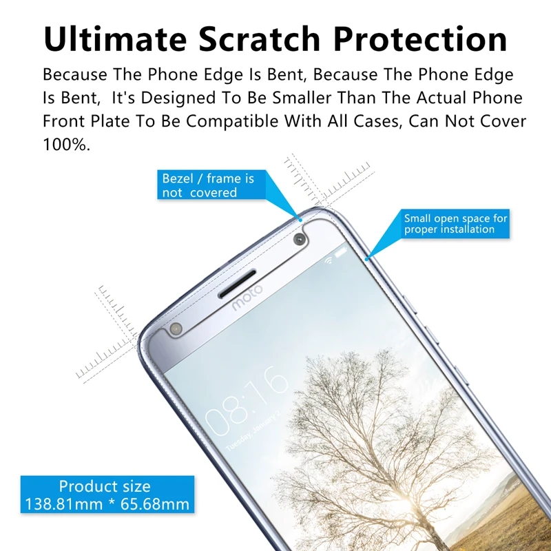 2.5D 0 26 мм 9H Премиум Закаленное стекло для Motorola Moto X4 5 2 дюйма Защитная пленка X4|tempered