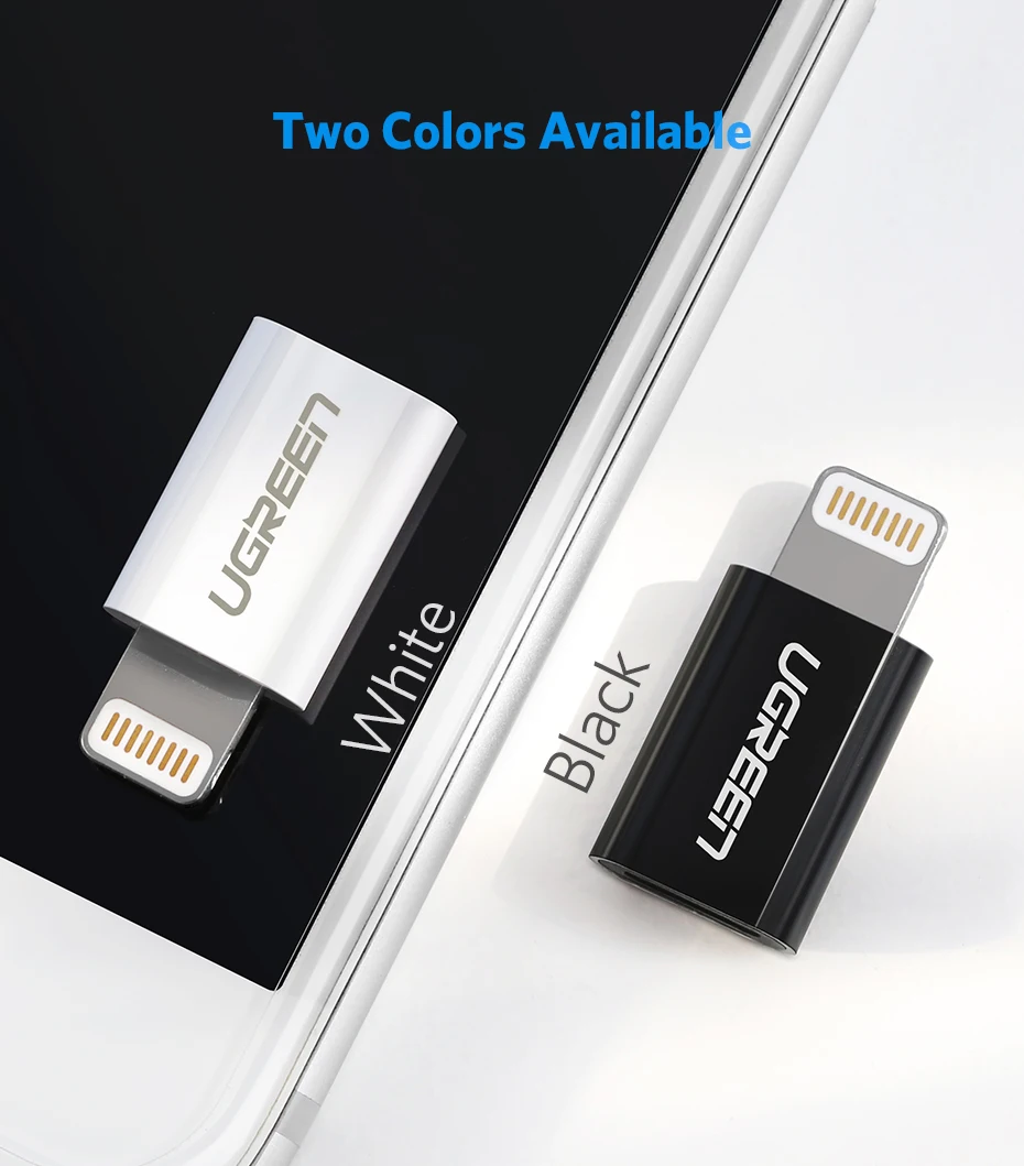 Ugreen USB адаптер для iPhone 8 Lightning-Micro USB для iPhone 11 Pro XS 7 адаптер для быстрой зарядки и синхронизации данных для iPad USB кабель