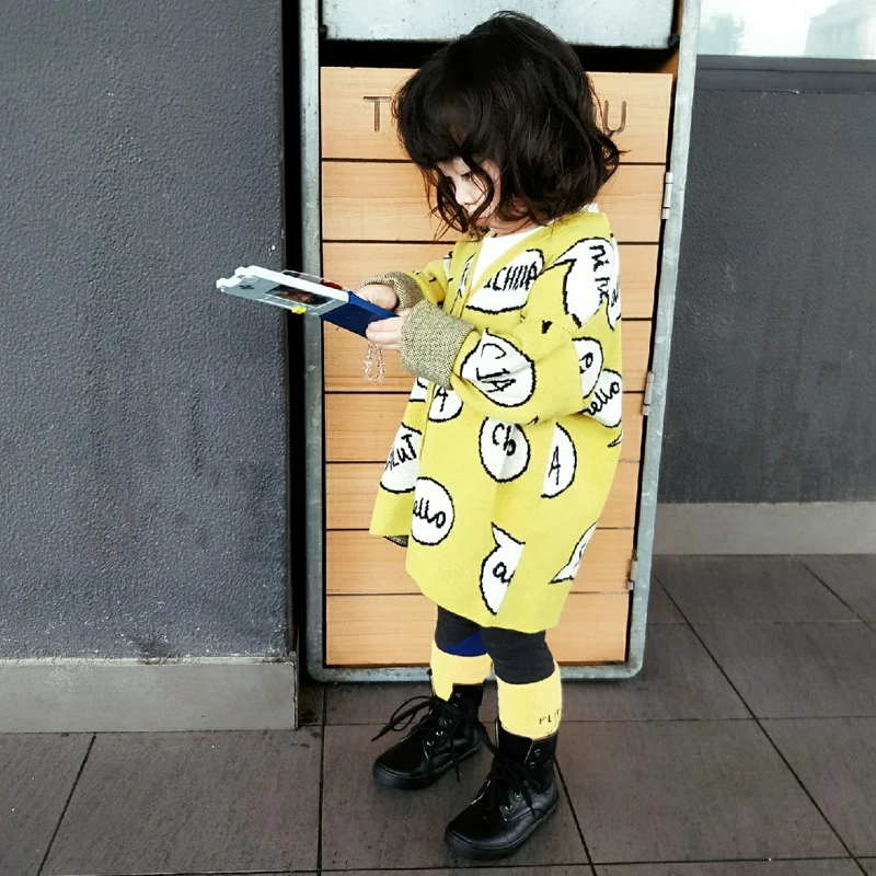 Autumn Cotton Kids Sweaters Baby Girls Jackets Children Clothing Boys Clothes Knitted Cardigan Coat Winter Wear New Brand