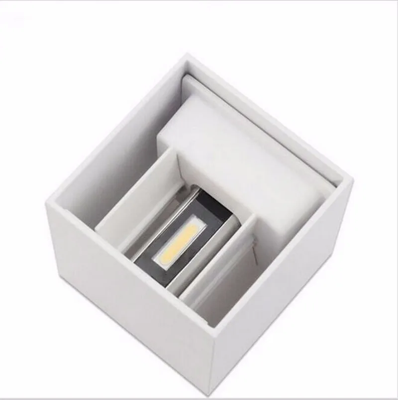 Beste Moderne Kubus Verstelbare Opbouw 7 W 9 W LED Wandlamp Outdoor Waterdichte IP65 Aluminium Wandlampen Tuin Licht Blaker