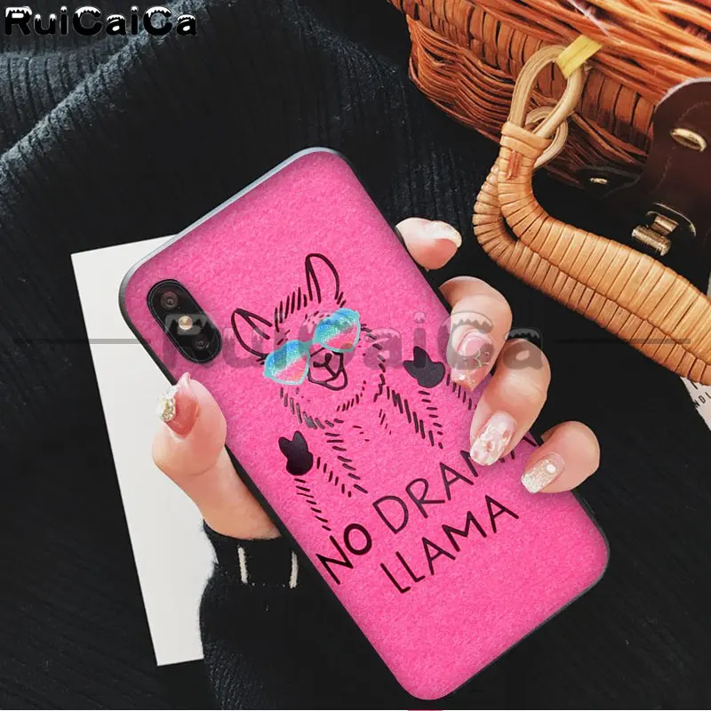 A2 RuiCaiCa лама Alpacas животное роскошный уникальный дизайн чехол для телефона для Apple iPhone 8 7 6 6S Plus X XS MAX 5 5S SE XR чехлы - Цвет: A2