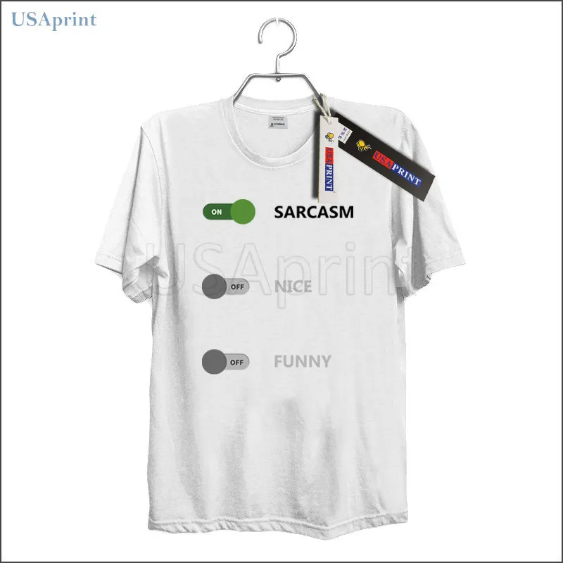 USAprint Лето Для мужчин футболки забавные сарказм на принт Camisetas Топ 100 хлопок