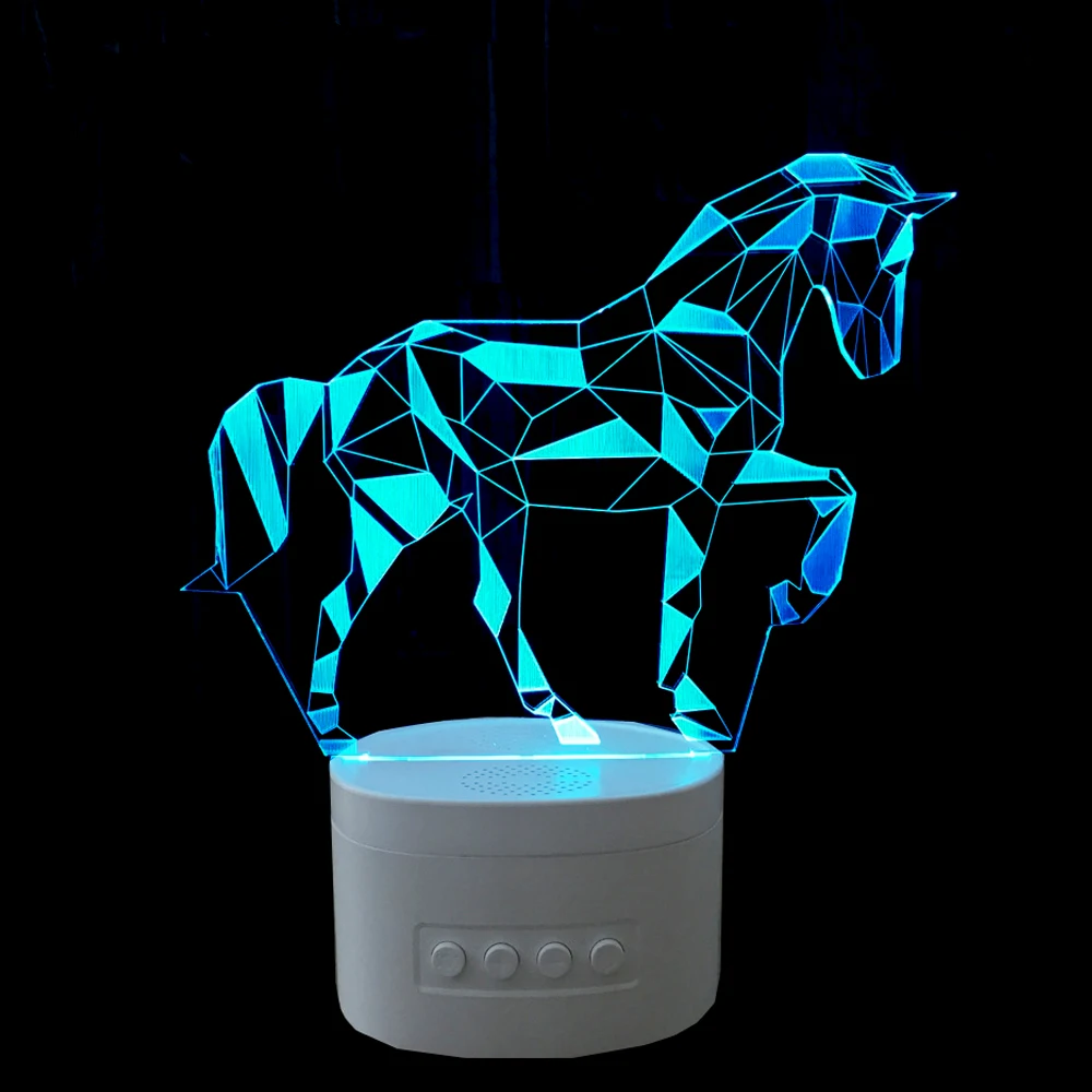 USB Lampara праздничный подарок Зебра Светодиодная лампа Bluetooth динамик 3D музыка