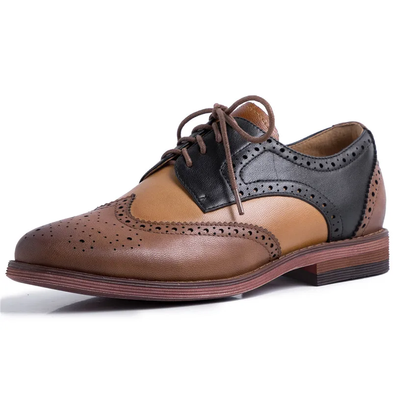 FEDONAS/Новинка Разноцветные женские туфли-лодочки из натуральной кожи на шнуровке