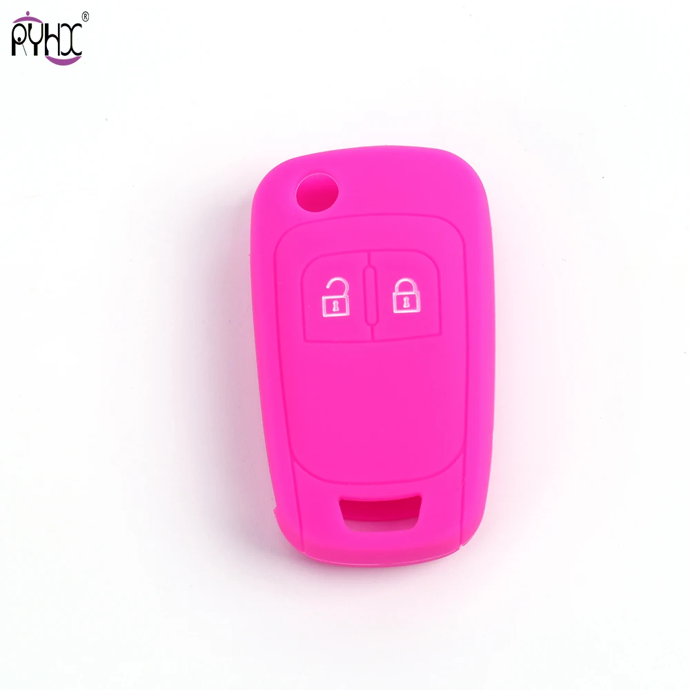 2 кнопки силиконовый Автомобильный Брелок дистанционного управления с ключом