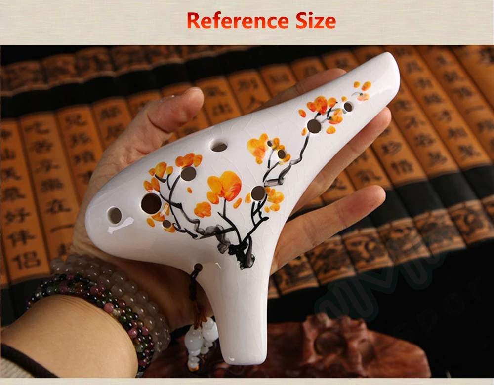 Керамическая Флейта 12 отверстий окарина времени AC желтая слива высокое качество