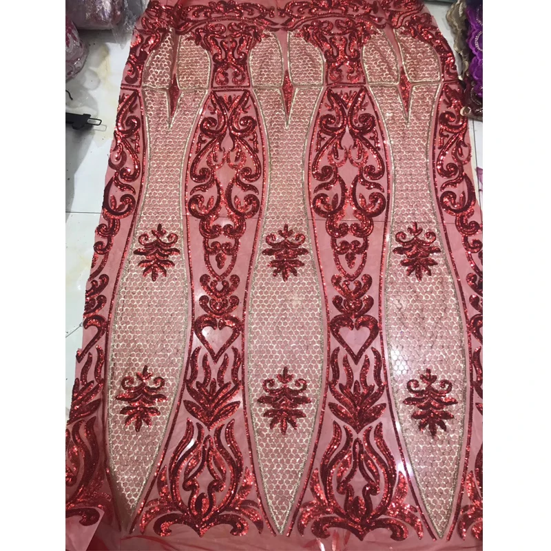 2018 новый дизайн высококачественная африканская кружевная ткань с пайетками