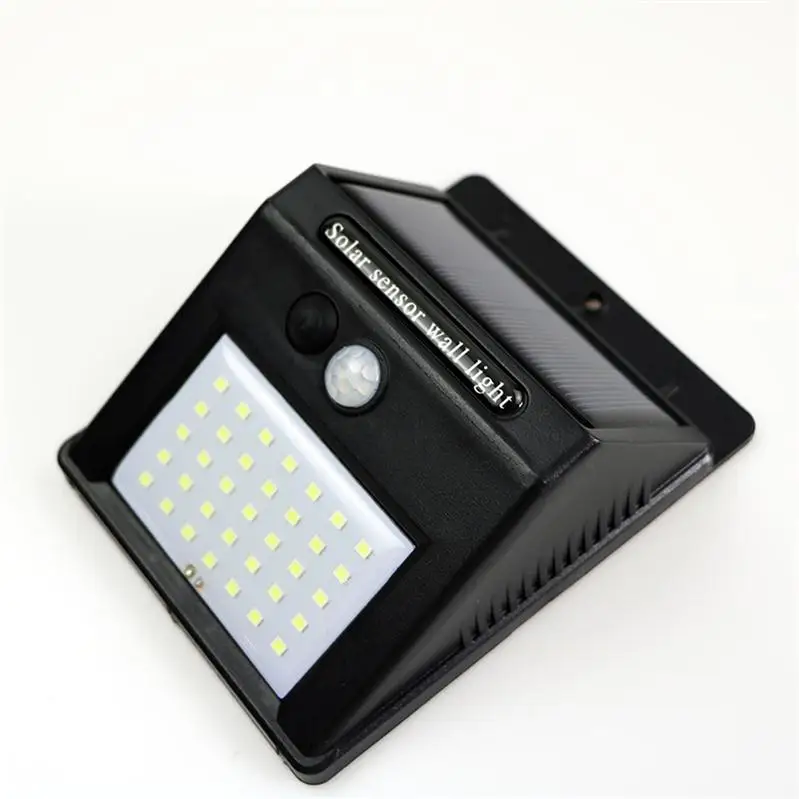 35LED - 1pcs Настенный светильник с датчиком движения PIR, 20, 35LED, 100LED, уличный светильник на солнечной энергии, уличный, уличный, водонепроницаемый, для двора, для дома, сада, лампа на солнечной энергии - Испускаемый цвет: 35LED - 1pcs