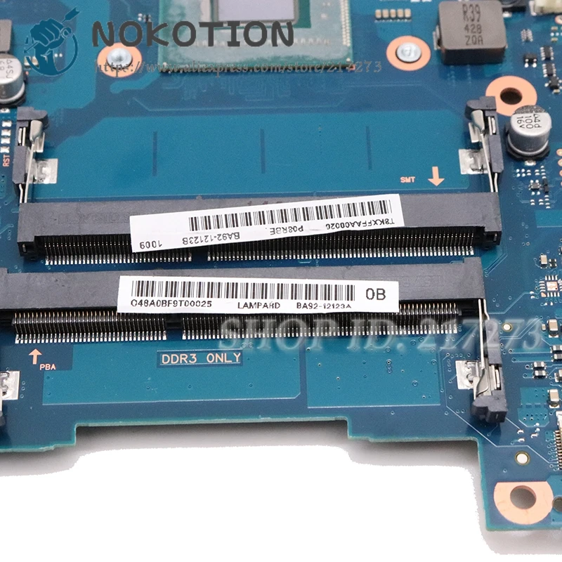NOKOTION для samsung NP270 NP270E5E Материнская плата ноутбука SR0VQ 2117U BA92-12123A BA92-12123B BA92-12227A BA92-12227B BA41-02206A
