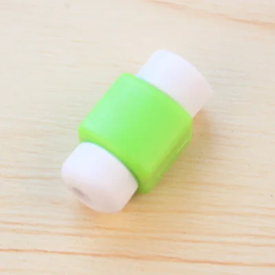 green Симпатичные кабель Защита наушников для iPhone Sansung huawei Xiaomi USB Красочные Зарядное устройство кабель наушников Обложка protetor de Кабо - Цвет: green