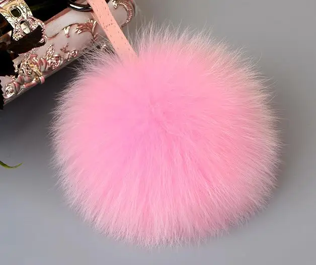 10 см помпоны из натурального Лисьего меха женская сумка баг роскошный бренд