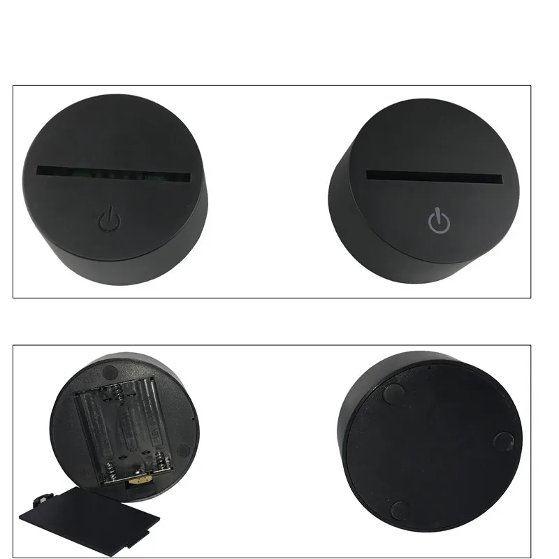 Французский бульдог 3D светодиодный ночник 7 цветов USB голограмма Декор настольная лампа настольная огни День рождения подарок для детей друзей