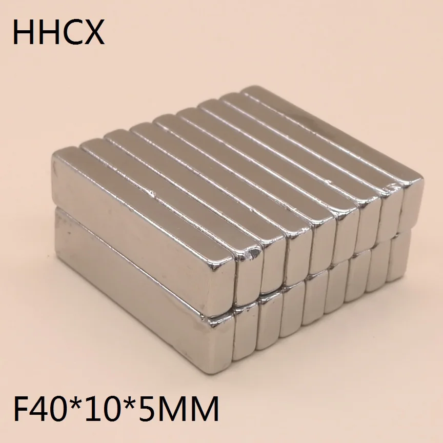 10 шт./лот магнит 40x10x5 N38 сильный квадратный неодимовый редкоземельный 40*10*5