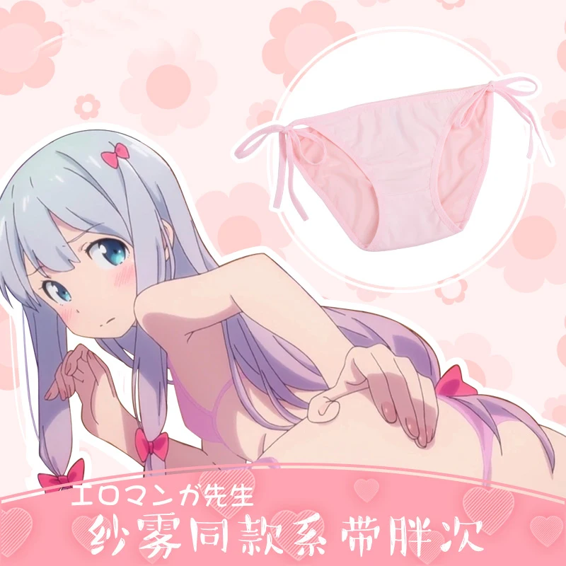 [Фото] Горячая Аниме "eromanga-Sensei" Izumi Sagiri Косплэй с открытыми плечами хлопковая футболка подарок трусики летний топ, футболка для девочек, новая Безразмерные;