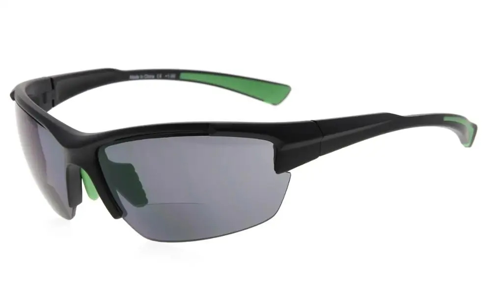 BlackGreen SG901 Eyekepper TR90 спортивные половина оправы двухфокусные солнцезащитные очки Бейсбол работает во время вождения и рыбалки Гольф Софтбол пеший туризм, чтение - Цвет оправы: BlackGreen