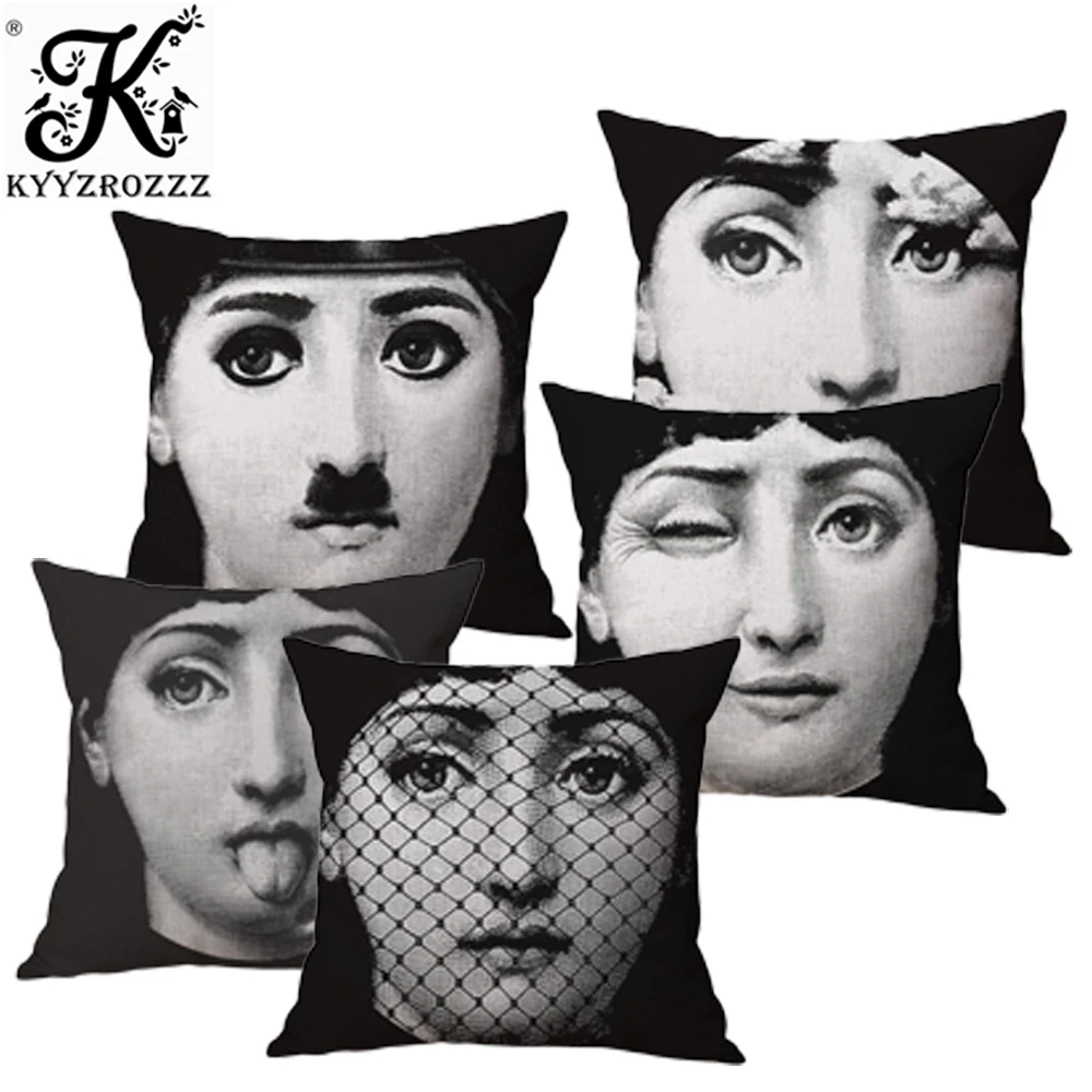 Модный Ретро декоративный чехол для подушки Fornasetti Art Master Car, Винтажный чехол для дивана, домашний декор, лен, высокое качество
