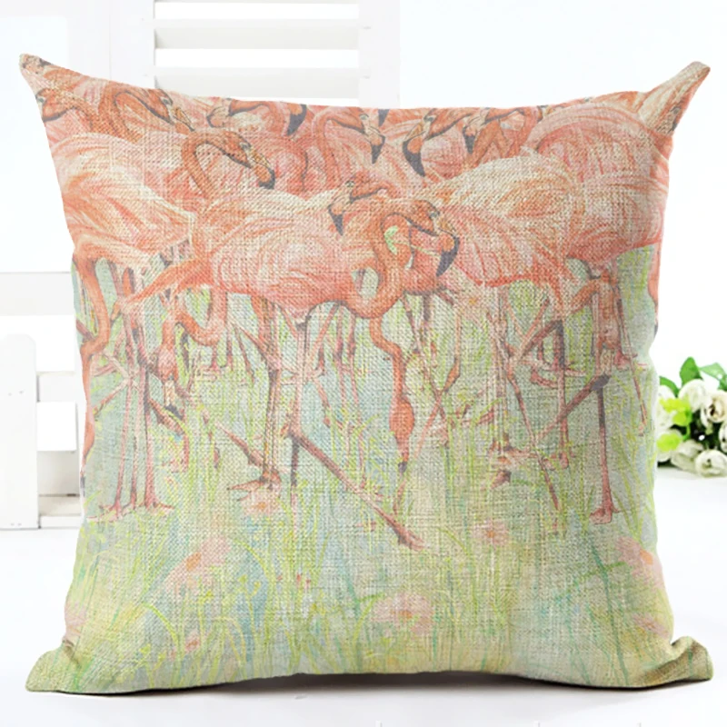 Новинка 2016 декоративные подушки для дома с принтом фламинго наволочка предметы