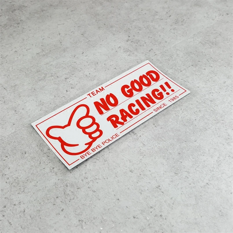 180x80mm Japan JDM NO GOOD RACING POLICE с 1985 автомобильные наклейки для мотоциклетного шлема