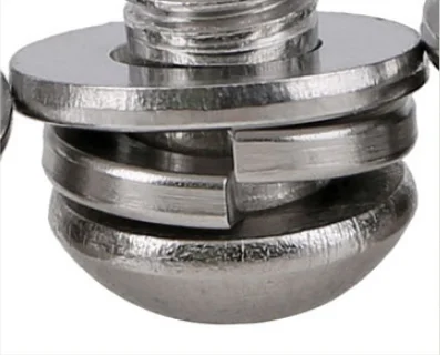 (50 шт./лот) метрическая резьба M3 M4 304 нержавеющая сталь Шестигранная головка три